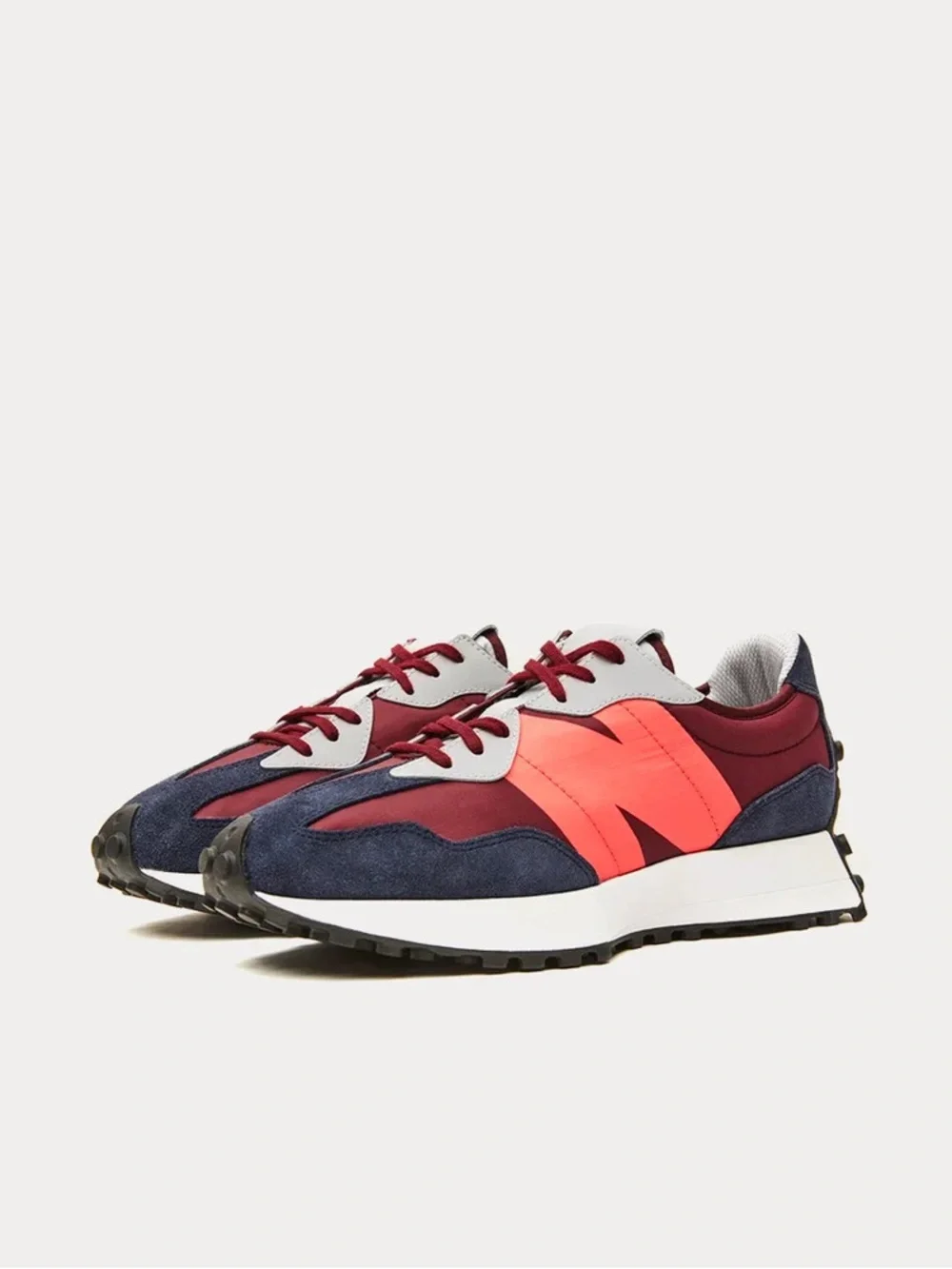 New balance x Figs 327 Burgundy / Hot Coral Low Top Sneakers size 10